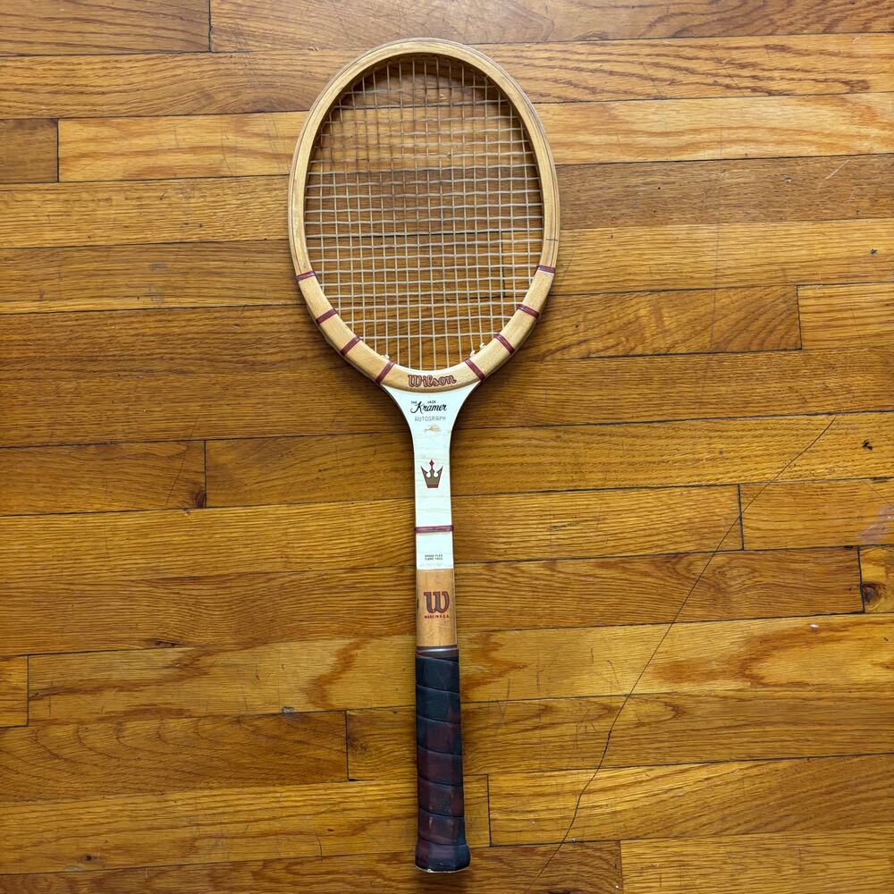 Vintage Wilson Jack Kramer Autograph Wooden Tennis Racket Made in USA